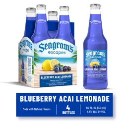 Seagram's Malt Beverage, Premium, Blue Acai Lemonade