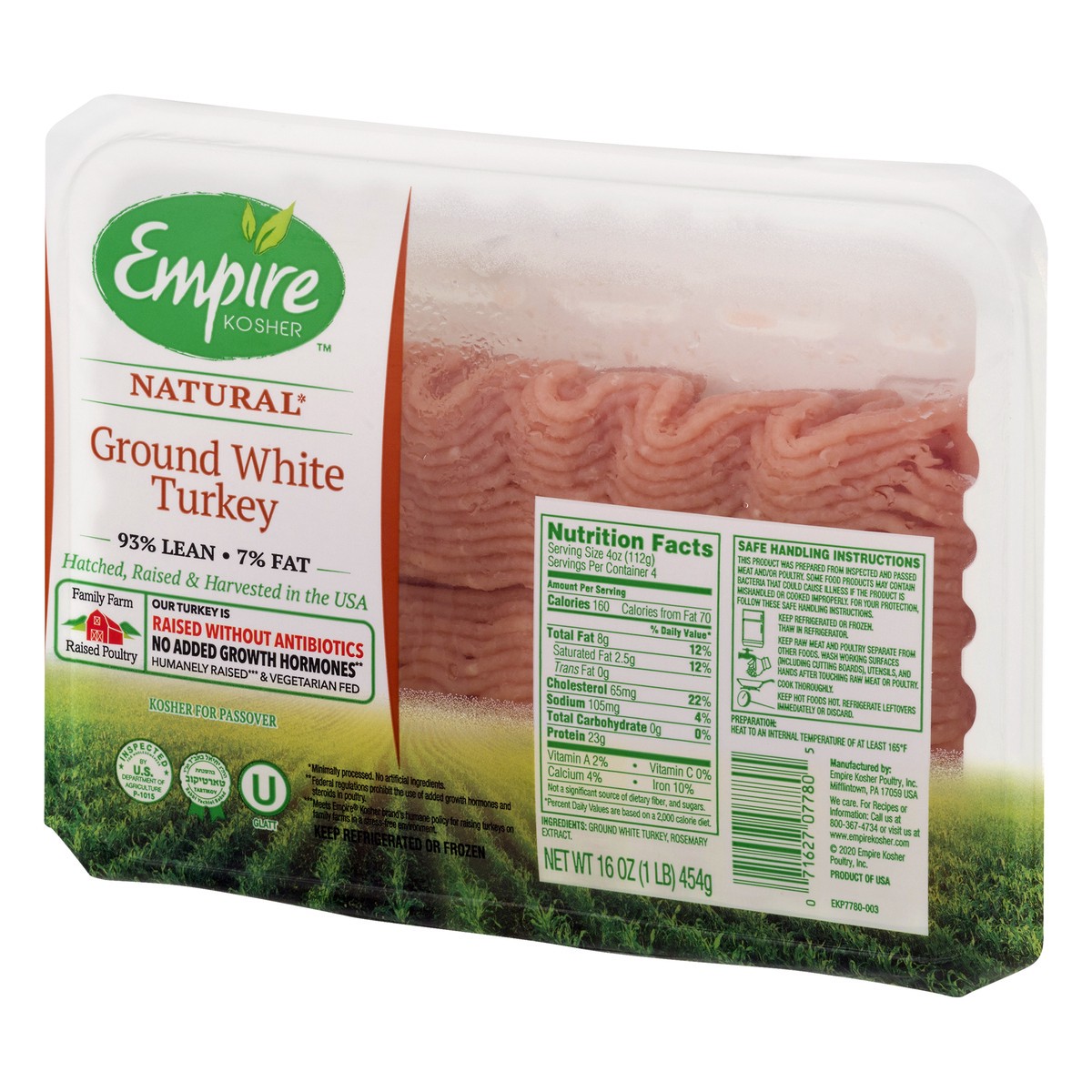 slide 5 of 13, Empire Kosher Natural Ground White Turkey 16 oz, 1 lb