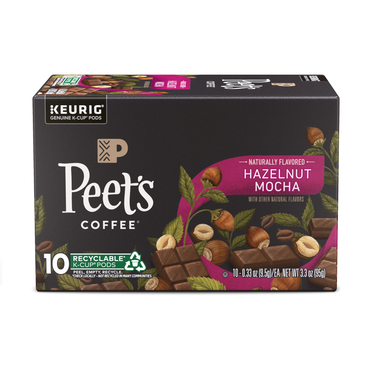 slide 1 of 7, Peet's Coffee Hazelnut Mocha K-Cup Pods Coffee pods Box - 10 ct, 10 ct