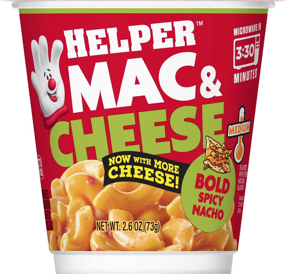 slide 13 of 13, Helper Medium Bold Spicy Nacho Mac & Cheese 2.6 oz Cup\Tub, 2.6 oz