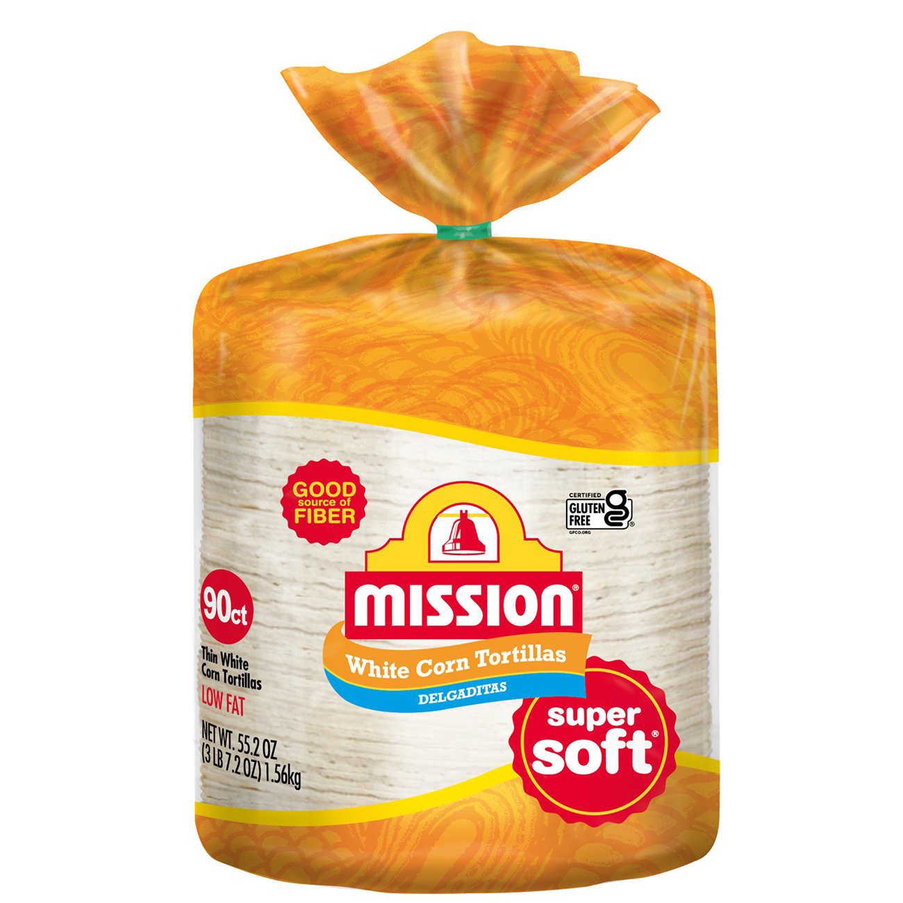 slide 1 of 1, Mission Thin White Corn Tortillas 90 ct Bag, 90 ct; 55.2 oz