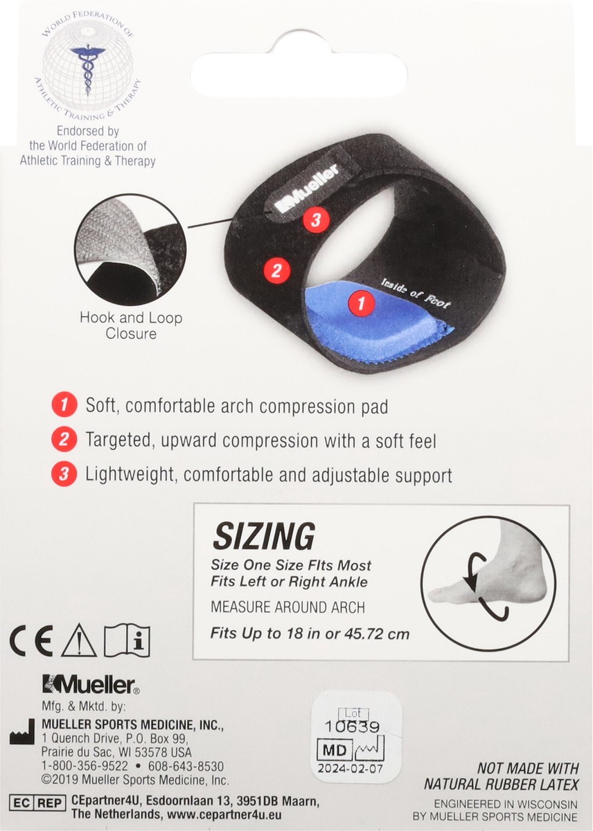 slide 9 of 11, Mueller One Size Plantar Fasciitis Arch Support One Size 1 ea, One Size