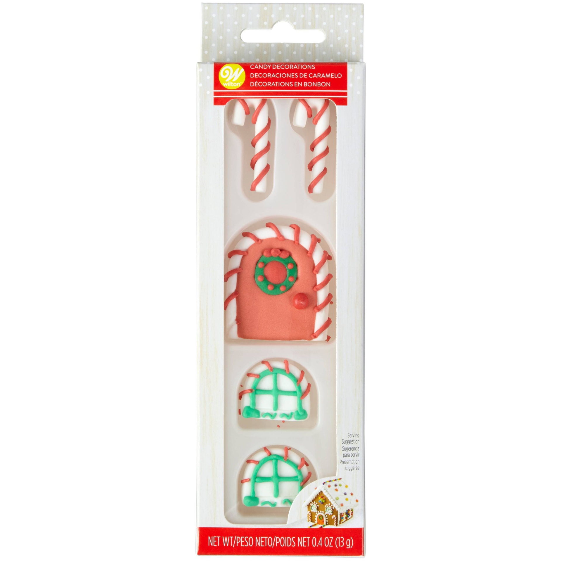 slide 1 of 3, Wilton Gingerbread House Doors and Windows Candy Decorations, 5 ct