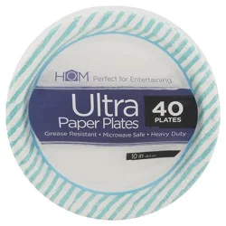 HomWorks 10 Inch Ultra Paper Plates 40 ea
