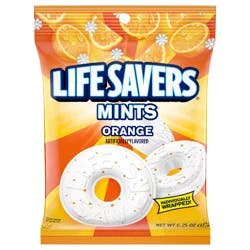 LIFE SAVERS Orange Breath Mints Hard Candy, 6.25 oz Bag