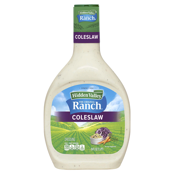 slide 1 of 1, Hidden Valley Coleslaw Salad Dressing & Topping, Gluten Free, 24 oz