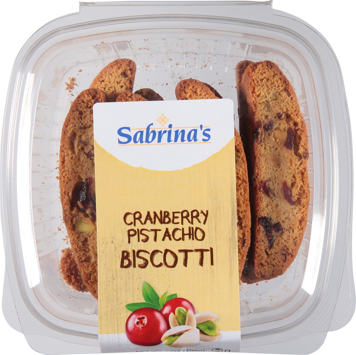 slide 6 of 9, Sabrina's Sabrinas Cranberry Pistachio, 7 oz