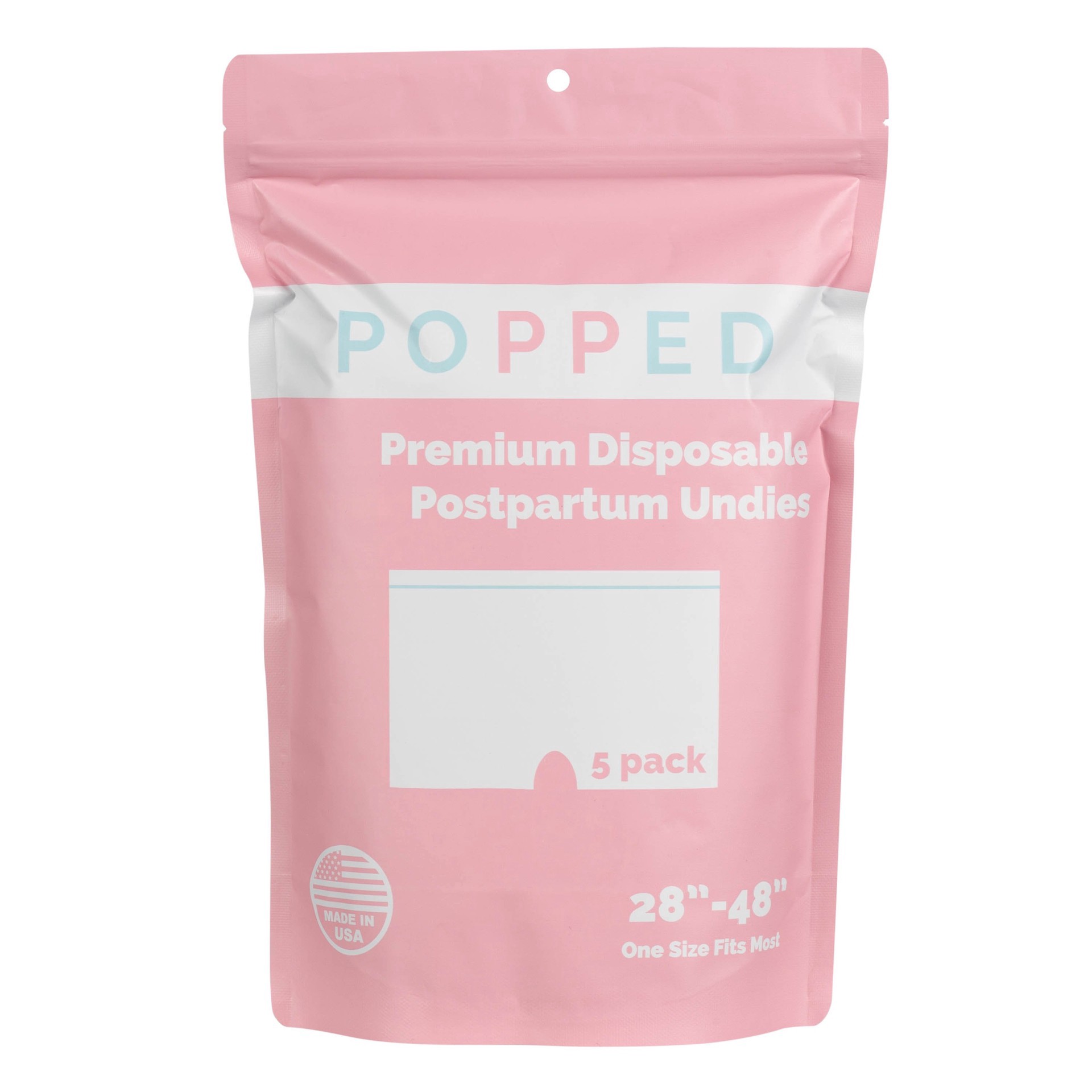slide 1 of 1, Popped Premium Disposable Postpartum Undies, 5 ct