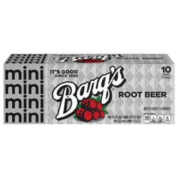 Barq's Root Beer Fridge Pack Cans, 7.5 fl oz, 10 Pack