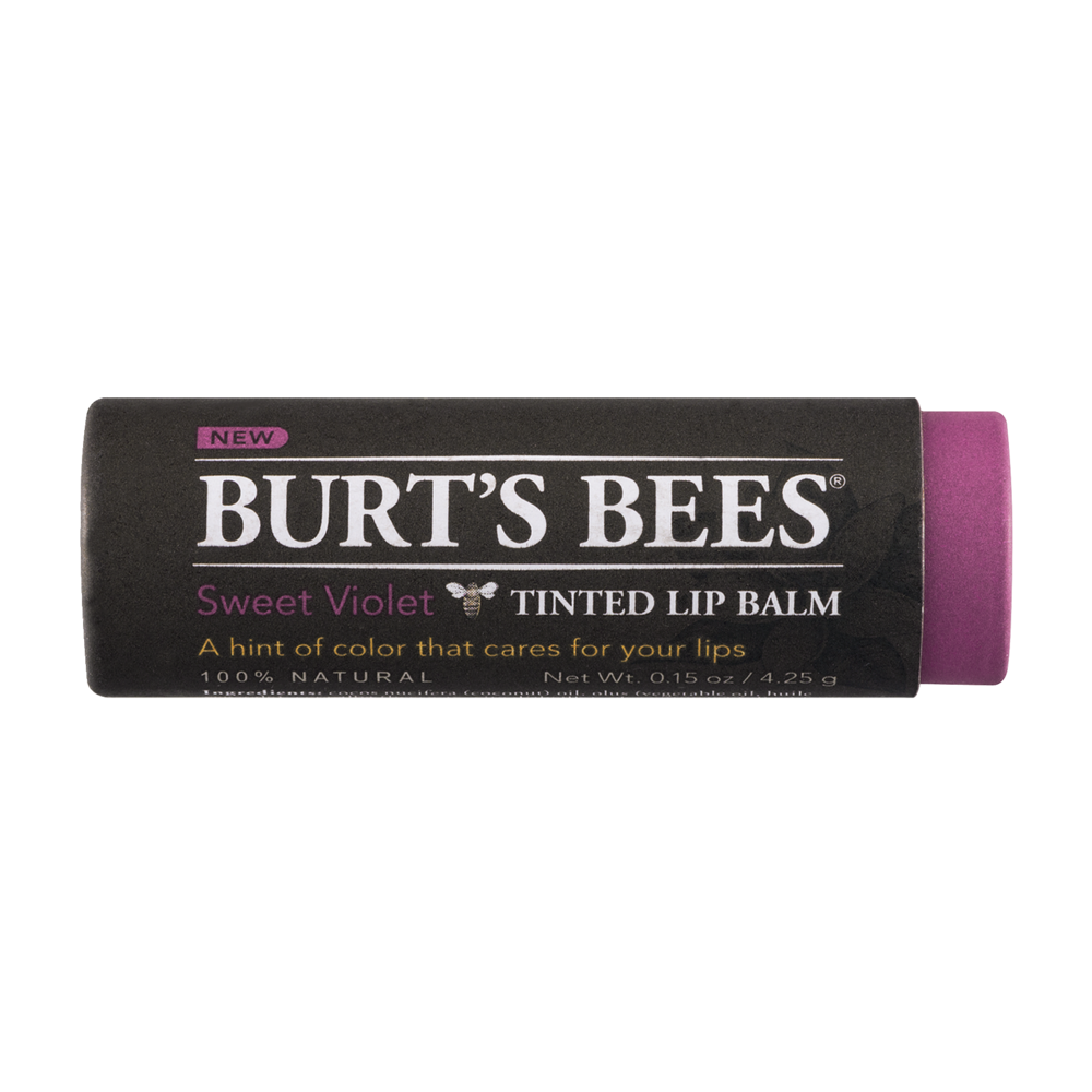 slide 1 of 1, Burt's Bees Tinted Lip Balm - Sweet Violet, 0.15 oz