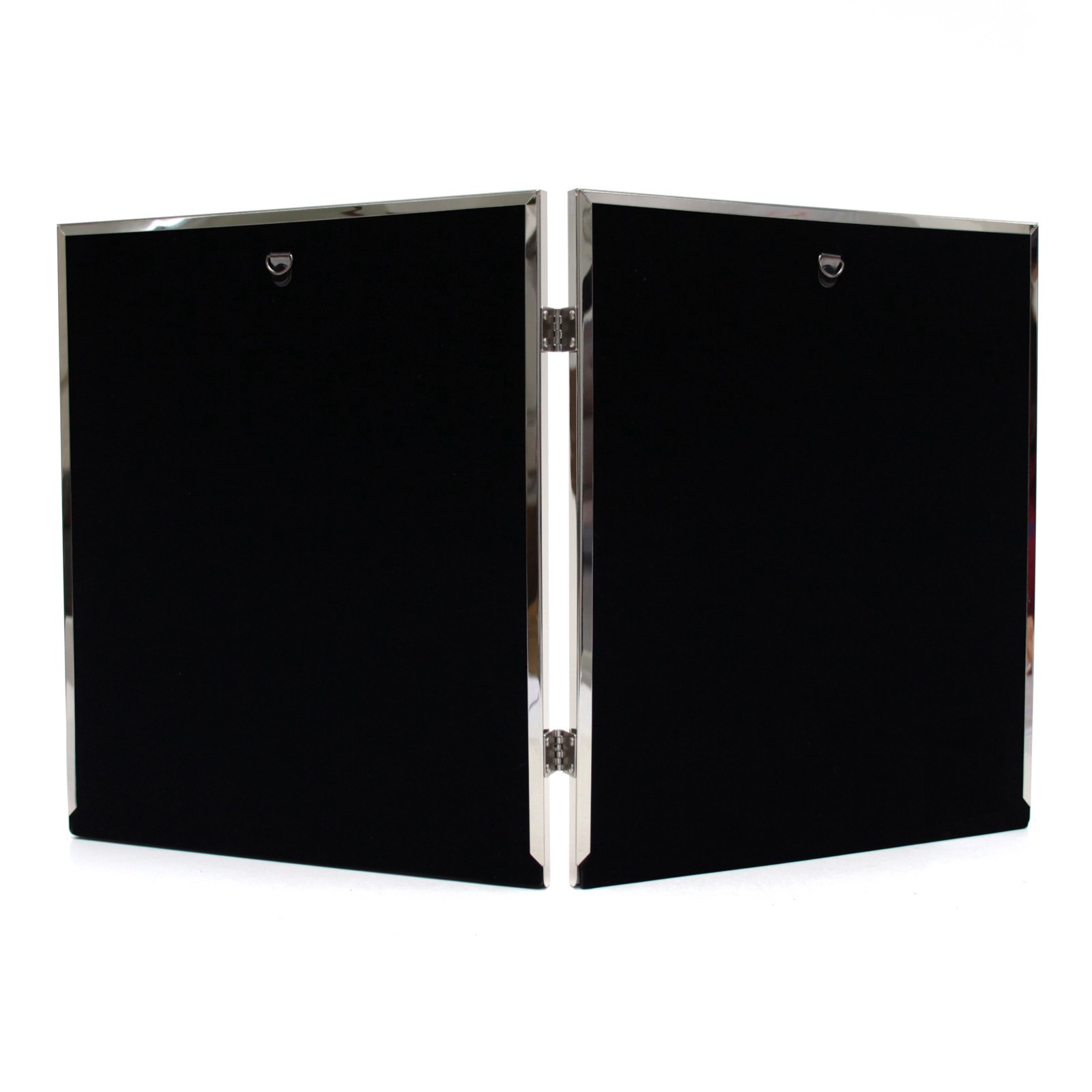 slide 3 of 5, Expressions 2 Opening 5" X 7" Silver Hinged Frame With Mat By Studio Decor, 5 in x 7 in