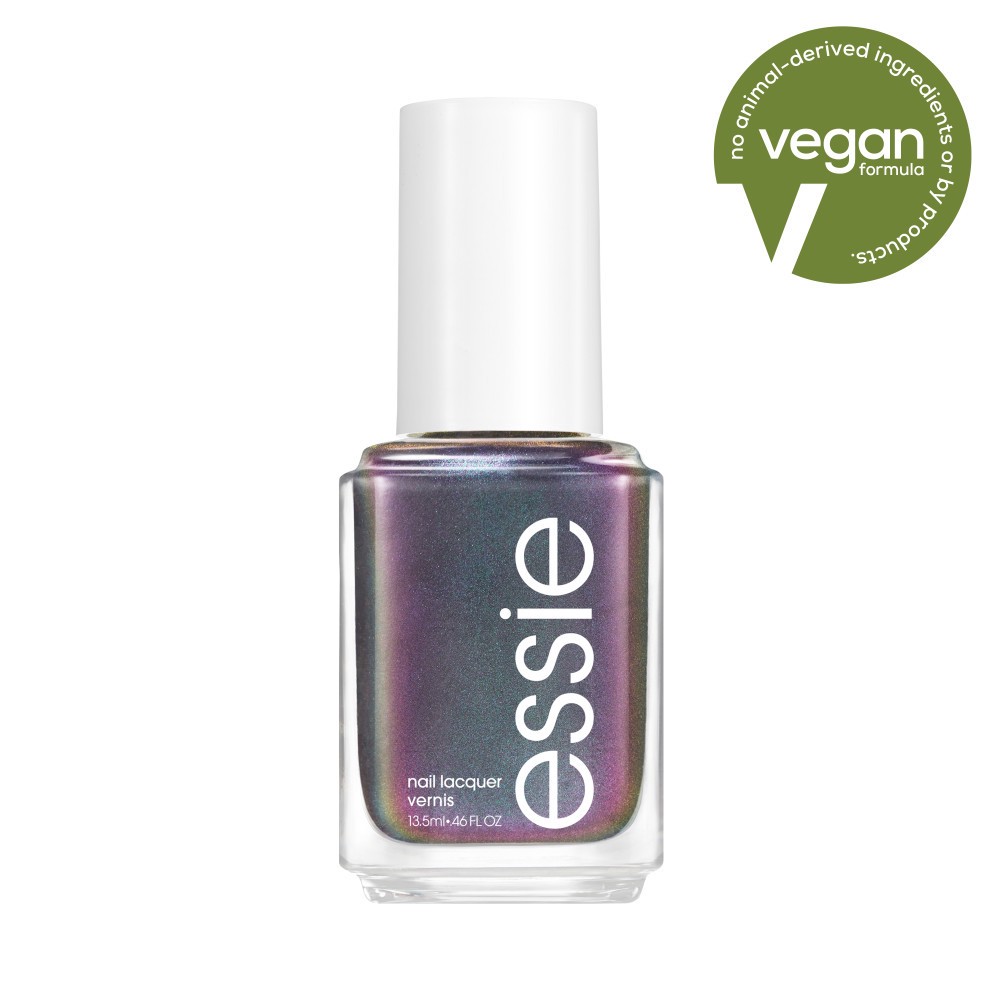 slide 1 of 4, essie Nail Polish For The Twill Of It, Green Metallic Nail Polish, 0.46 oz