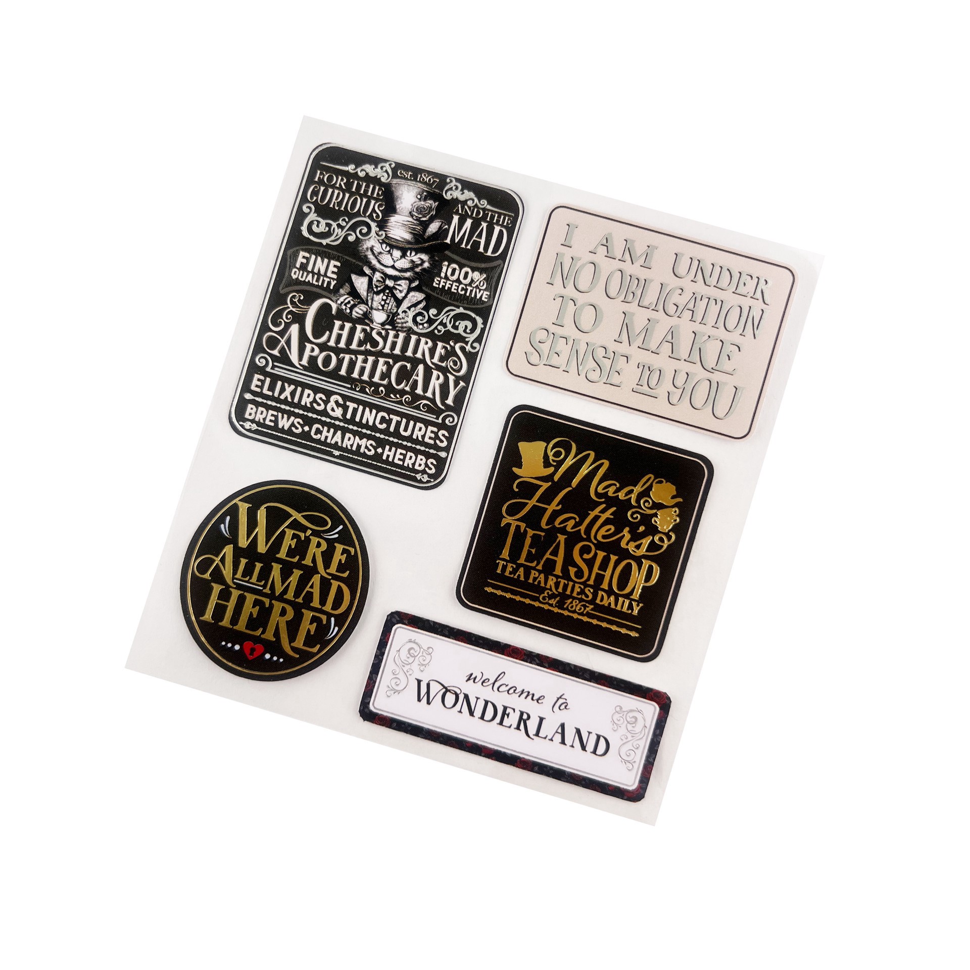 slide 3 of 3, Wonderland Stickers By Recollections, 4 in x 6 in