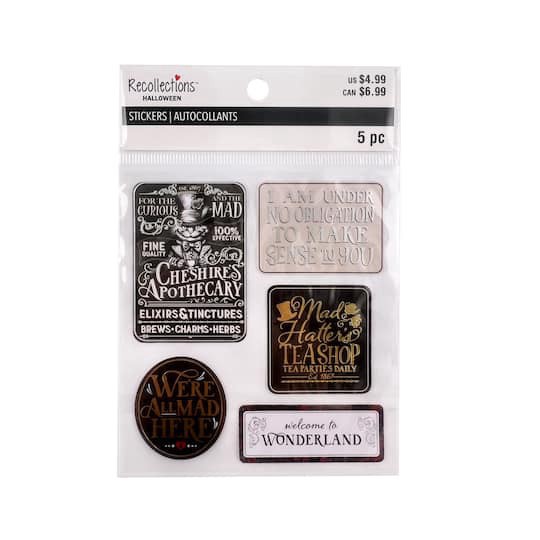 slide 1 of 3, Wonderland Stickers By Recollections, 4 in x 6 in