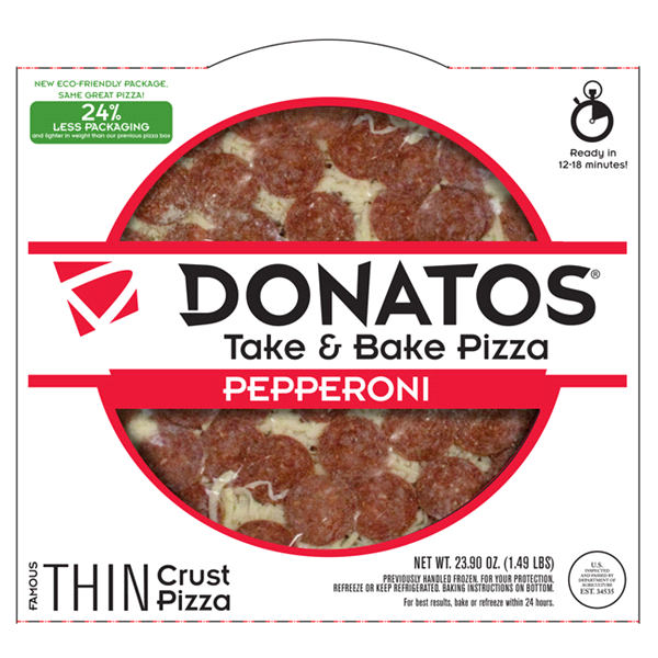 Donato's Take & Bake Pepperoni Pizza 16.9 oz Shipt
