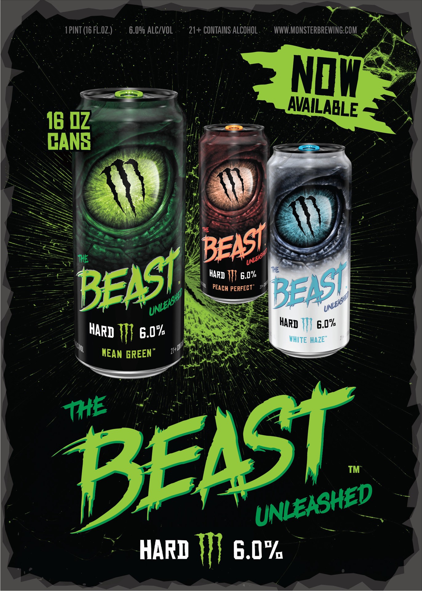 slide 6 of 6, Squatters The Beast Unleashed White Haze 16oz Can, 1 pint