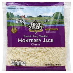 First Street Shredded Monterey Jack Cheese - 2 lb