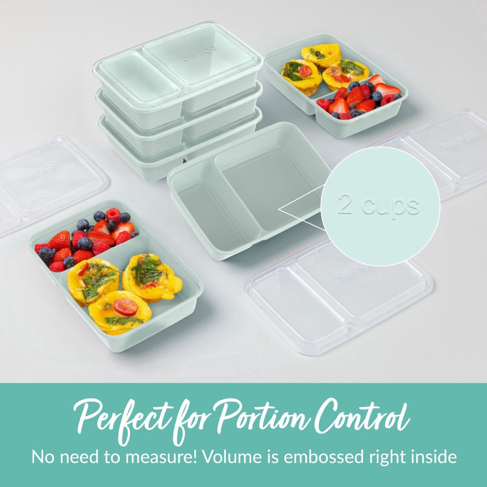 slide 5 of 5, Bentgo Prep 2-Comparment Container - Mint, 1 ct