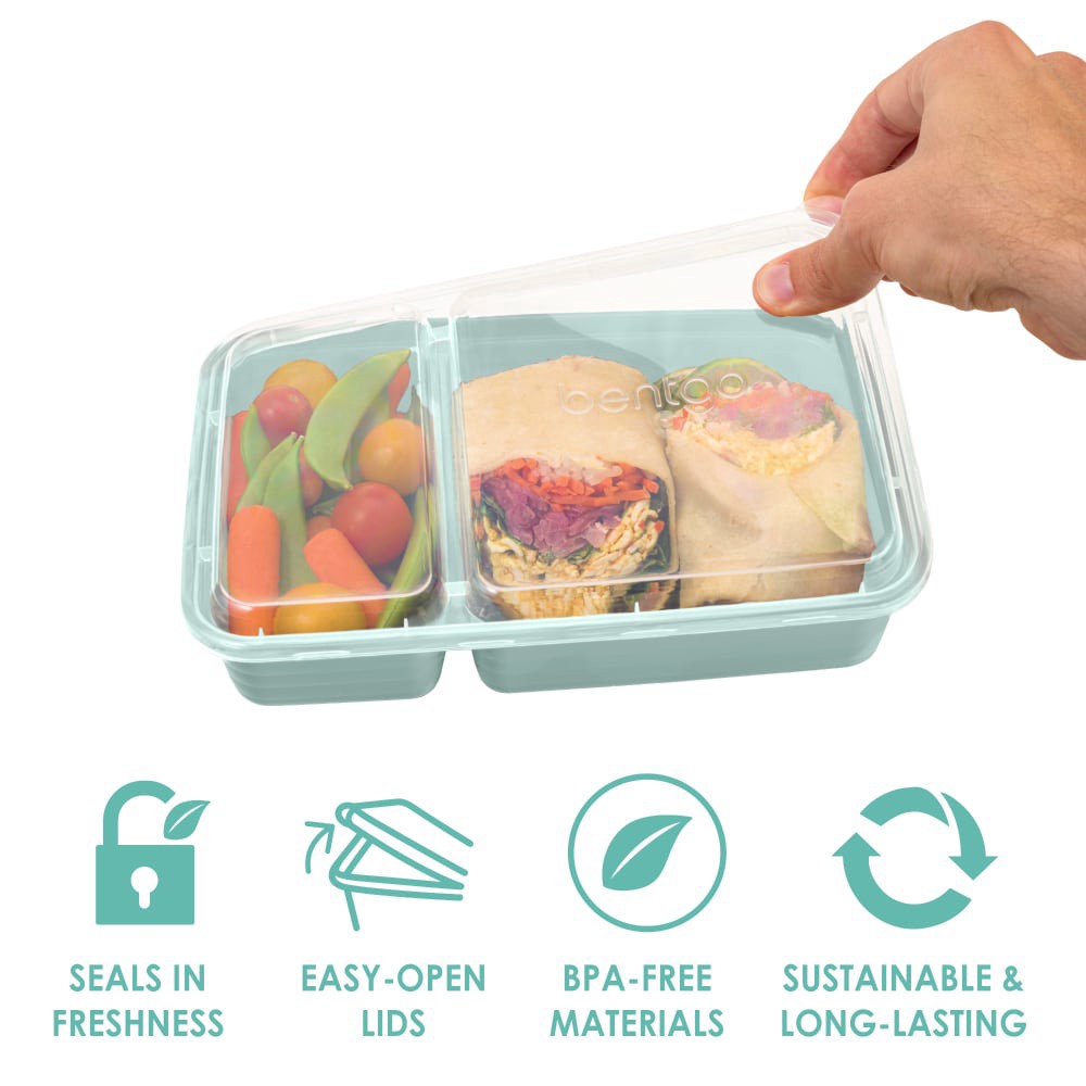 slide 2 of 5, Bentgo Prep 2-Comparment Container - Mint, 1 ct