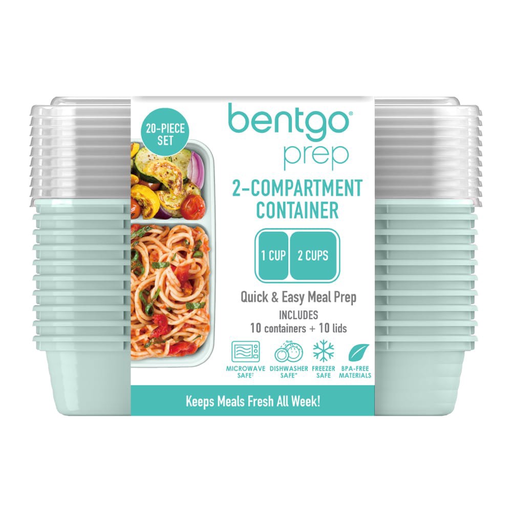 slide 1 of 5, Bentgo Prep 2-Comparment Container - Mint, 1 ct