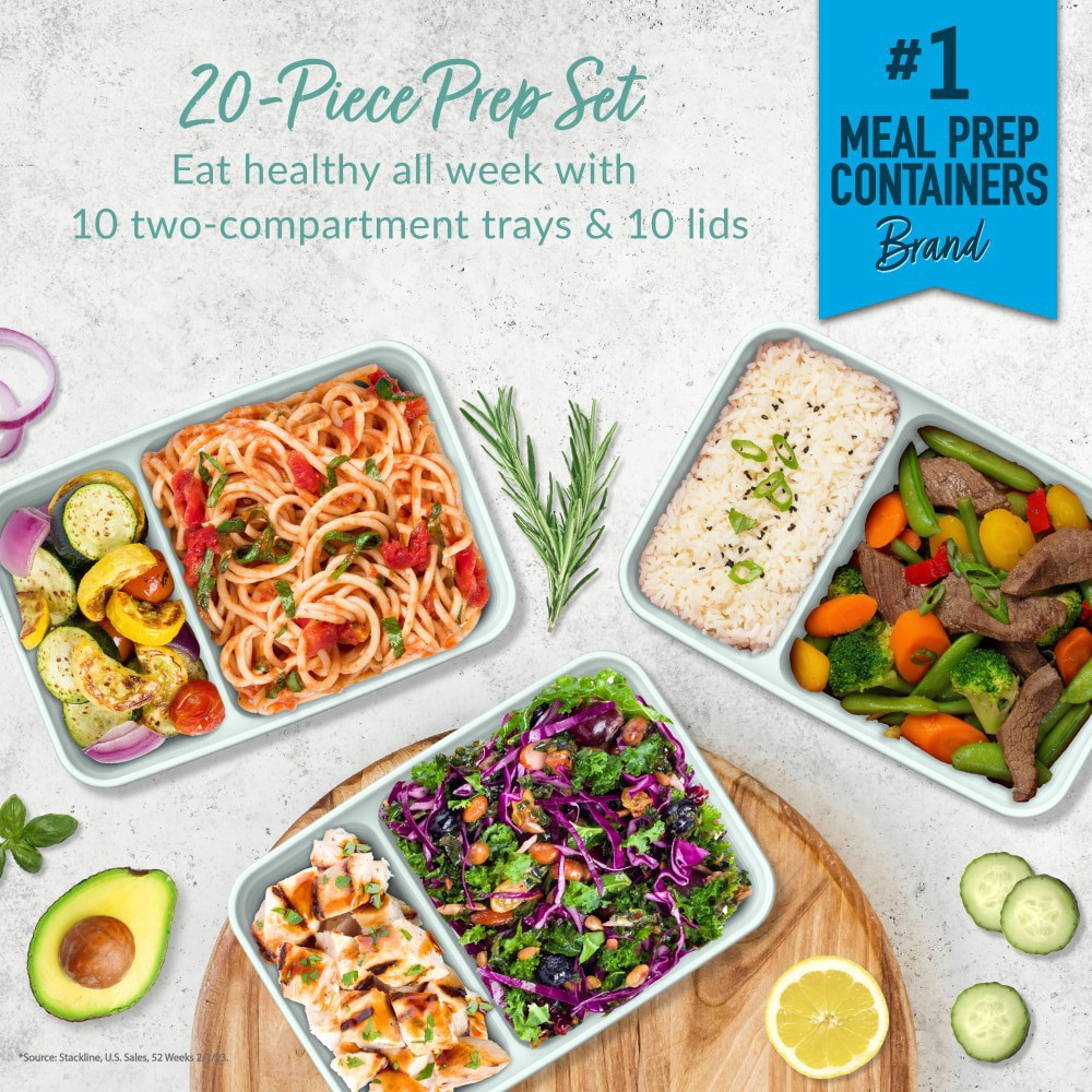 slide 3 of 5, Bentgo Prep 2-Comparment Container - Mint, 1 ct