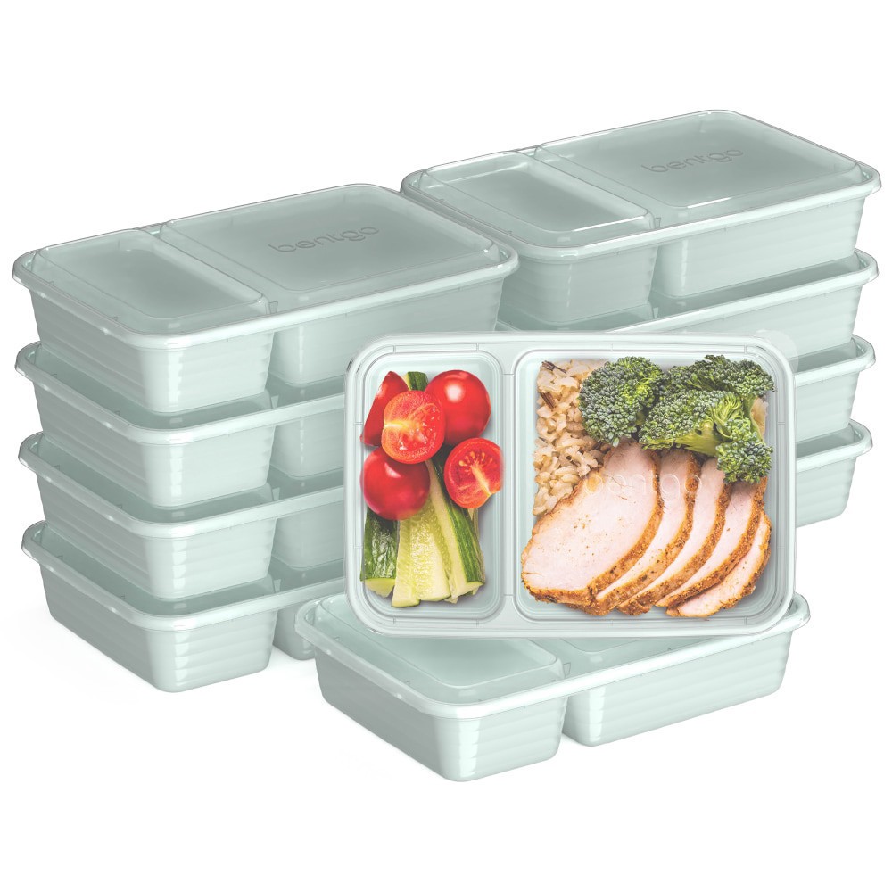 slide 4 of 5, Bentgo Prep 2-Comparment Container - Mint, 1 ct