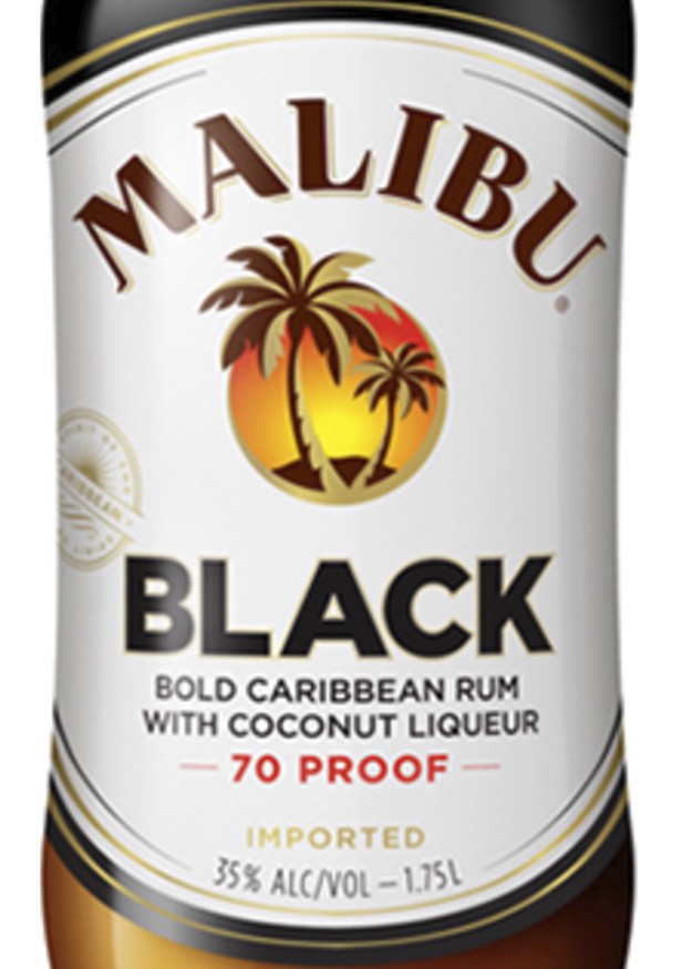 slide 4 of 6, Malibu Black Caribbean Rum with Coconut Flavored Liqueur 1.75L, 70 Proof, 1.75 liter