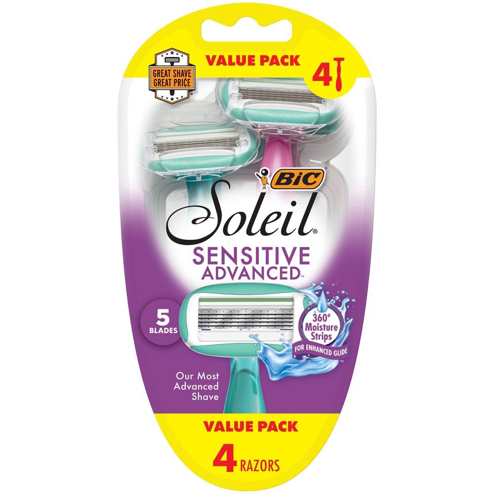 slide 2 of 2, BIC® Soleil Sensitive Advanced Value Pack Disposable Razors, 1 ct