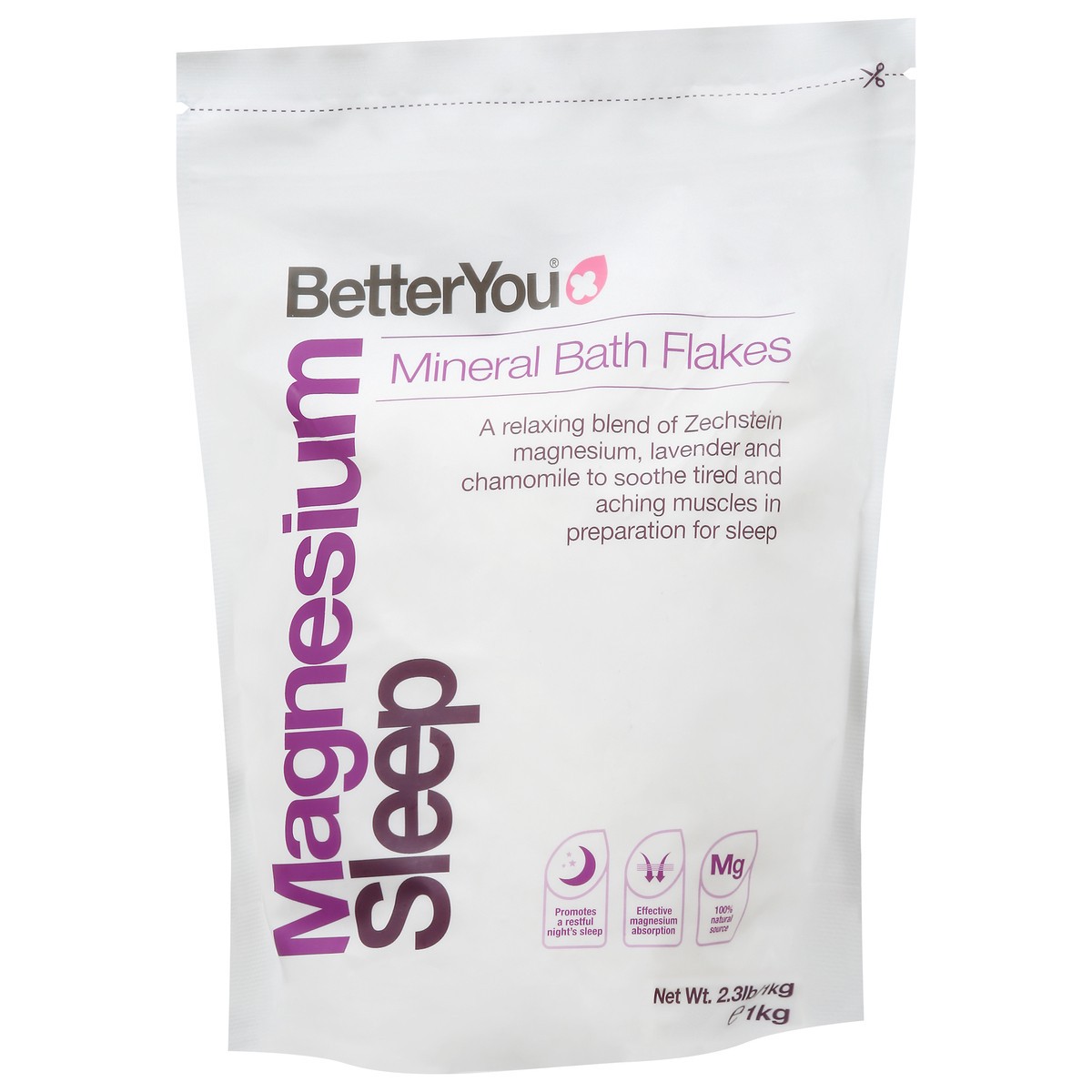 slide 3 of 9, BetterYou Magnesium Sleep Mineral Bath Flakes 2.3 lb, 2.3 lb
