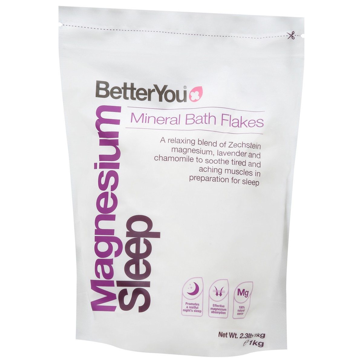 slide 8 of 9, BetterYou Magnesium Sleep Mineral Bath Flakes 2.3 lb, 2.3 lb