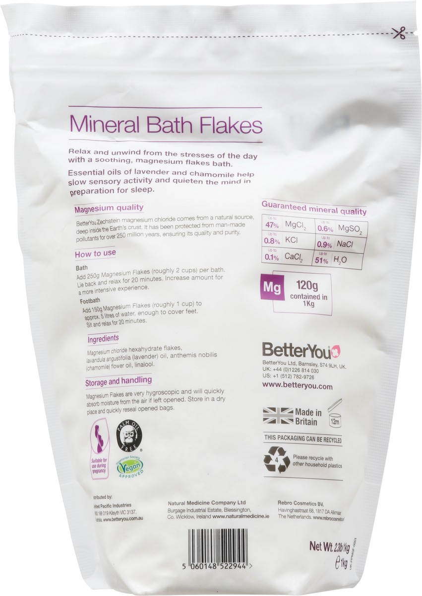 slide 4 of 9, BetterYou Magnesium Sleep Mineral Bath Flakes 2.3 lb, 2.3 lb