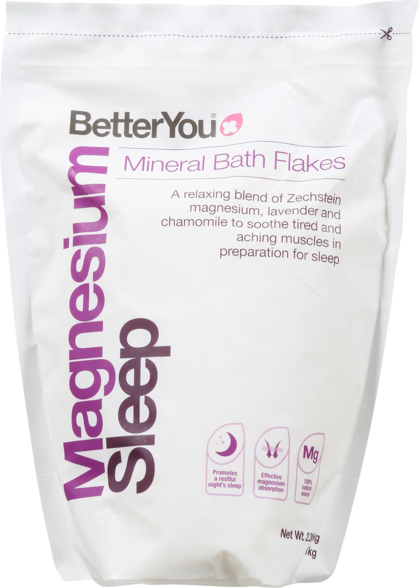 slide 5 of 9, BetterYou Magnesium Sleep Mineral Bath Flakes 2.3 lb, 2.3 lb