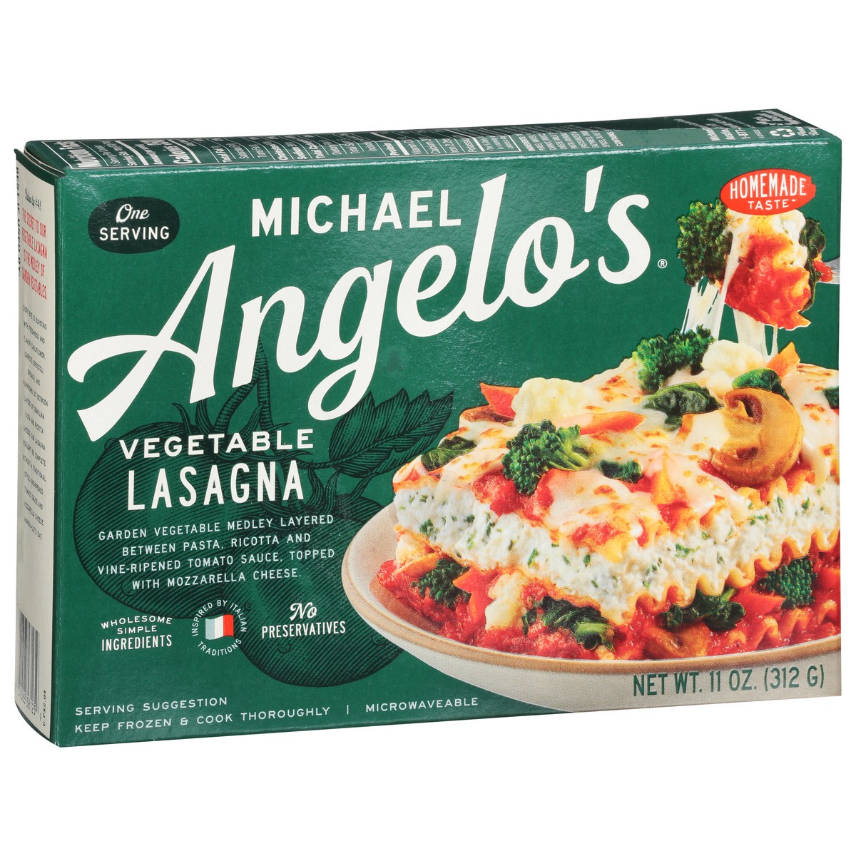 slide 8 of 9, Michael Angelo's Vegetable Lasagna 11 oz, 11 oz