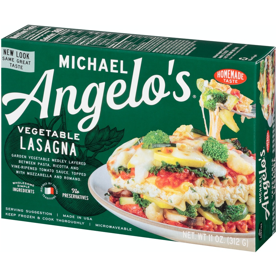 slide 3 of 8, Michael Angelo's Vegetable Lasagna, 11 oz