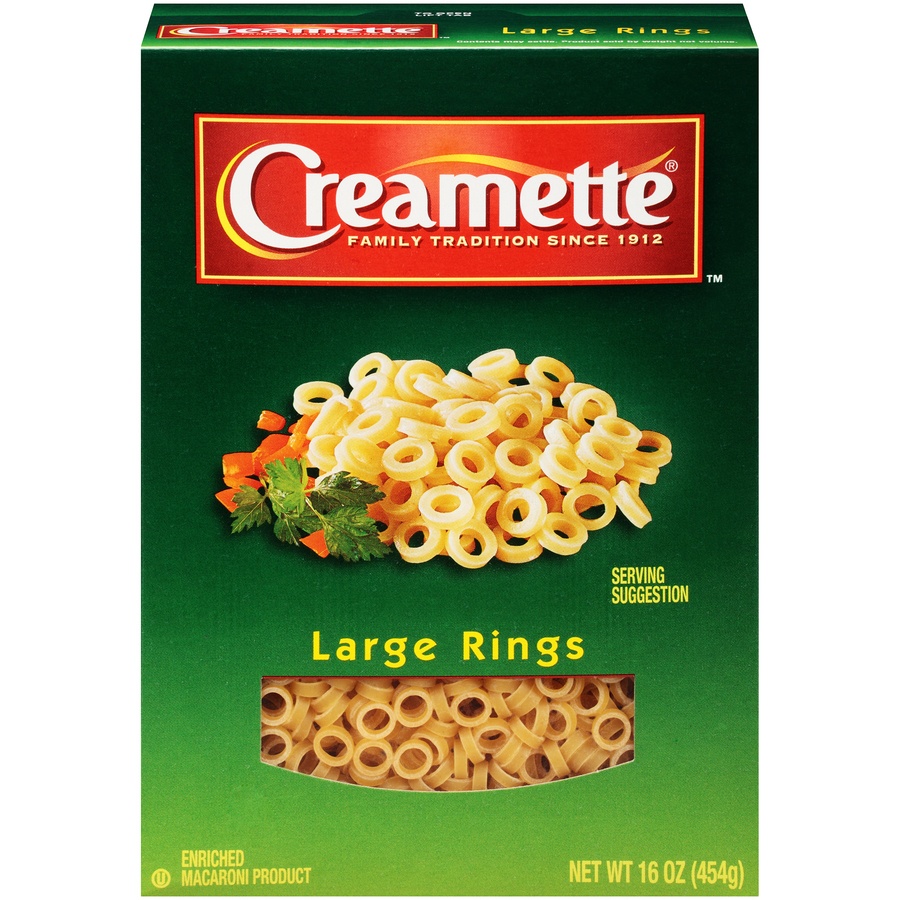 slide 1 of 1, Creamette Large Ring Pasta, 16 oz