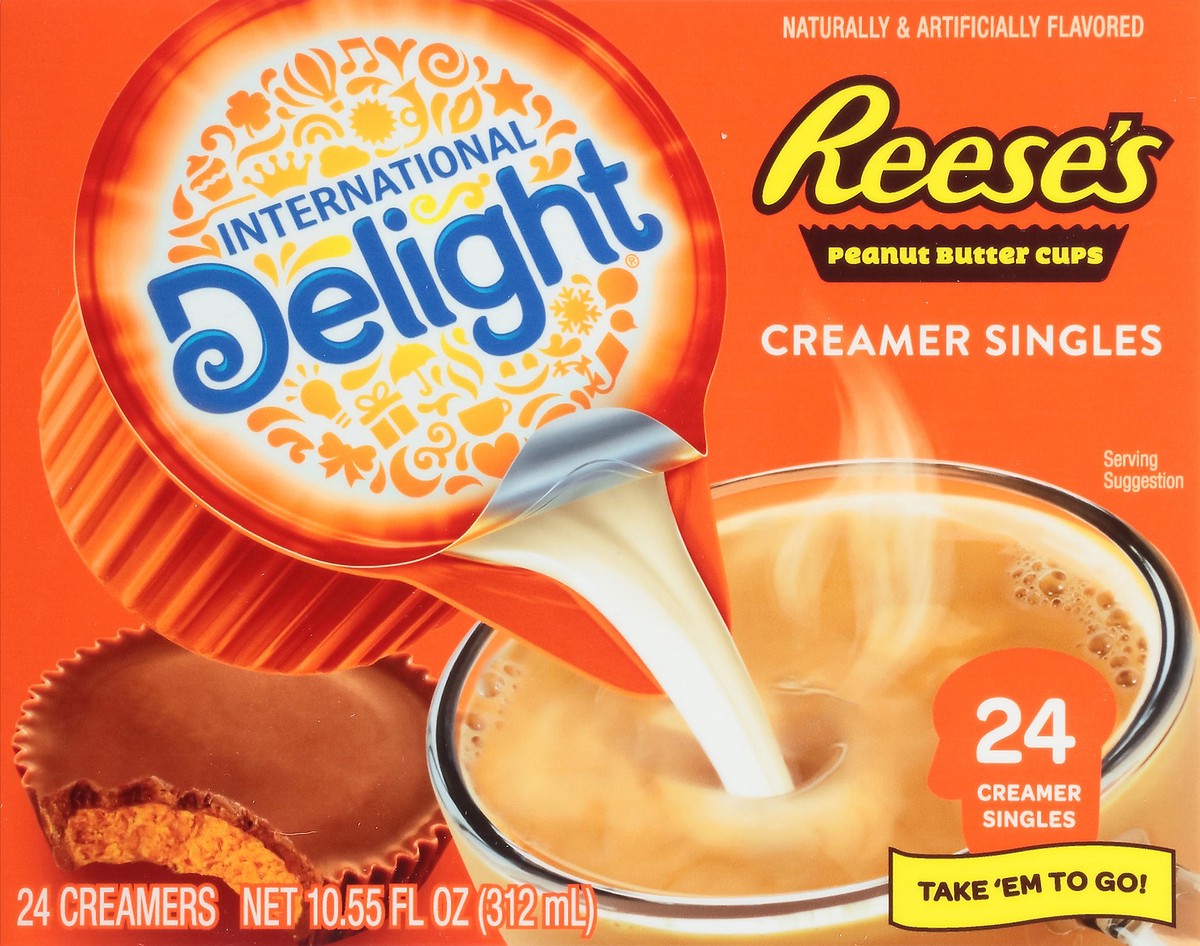 slide 1 of 9, International Delight Singles Reese's Creamer 24 ea, 24 ct