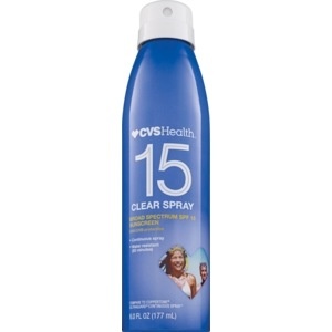 slide 1 of 1, CVS Health Clear Broad Spectrum Sunscreen Spray Spf 15, 6 oz