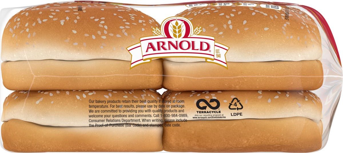 slide 3 of 7, Arnold/Brownberry/Oroweat Brownberry Sandwich Buns Select White Rolls, 8 ct