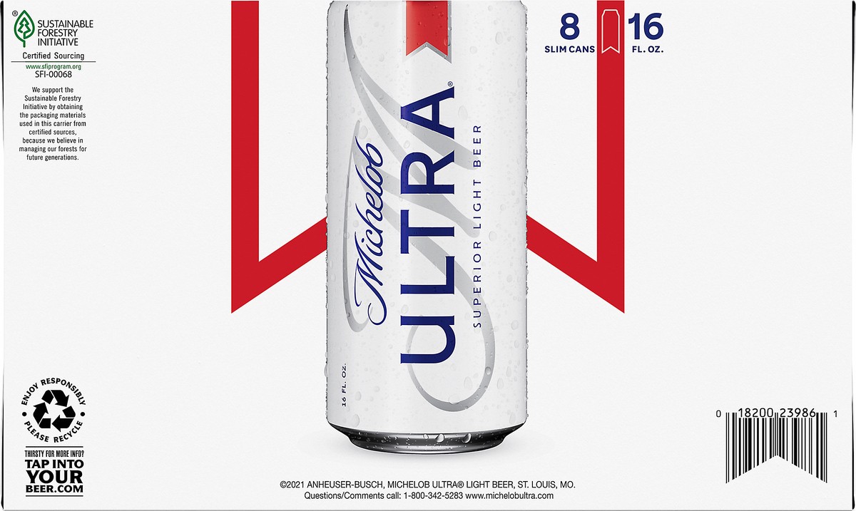 slide 4 of 9, Michelob Ultra 8 Pack Superior Light Beer 8 ea, 8 ct