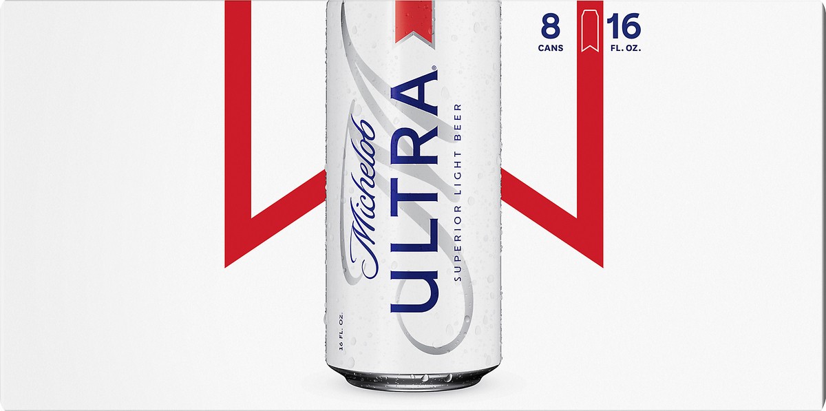 slide 3 of 9, Michelob Ultra 8 Pack Superior Light Beer 8 ea, 8 ct