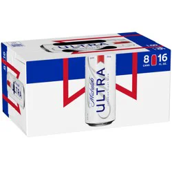 Michelob Ultra Superior Light American Lager Beer, 8 Pack 16 fl oz Cans