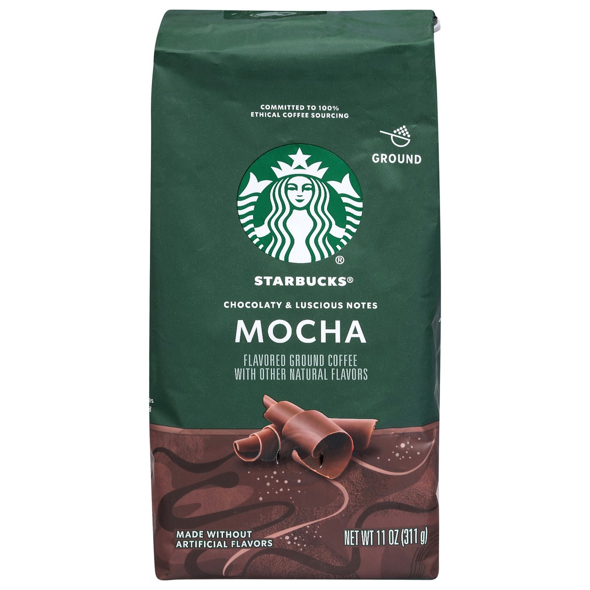 slide 1 of 10, Starbucks Ground Coffee, Flavored Hot or Iced Coffee, Mocha, 11 oz , 11 oz