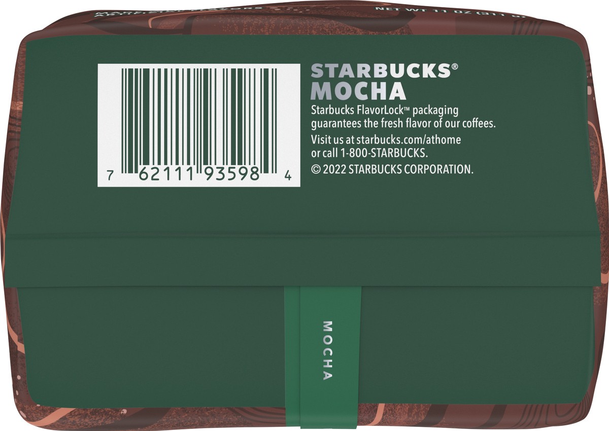 slide 9 of 10, Starbucks Ground Coffee, Mocha Flavored Coffee, Naturally Flavored, 100% Arabica, 1 bag (11 oz), 11 oz