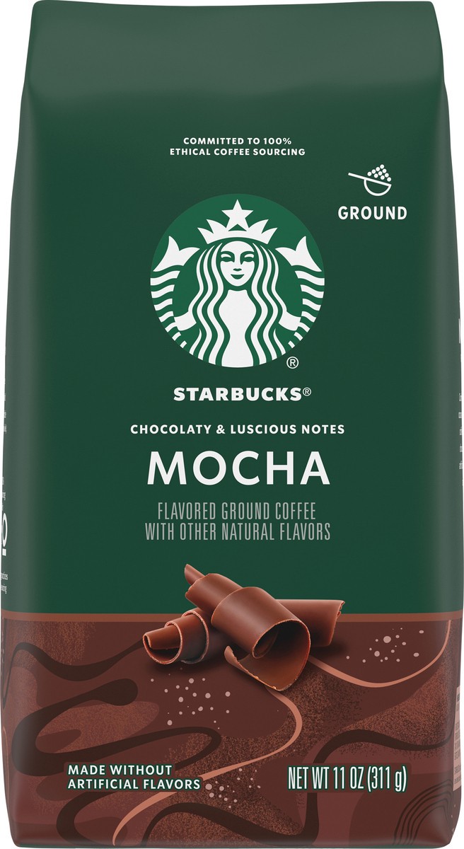 slide 4 of 10, Starbucks Ground Coffee, Mocha Flavored Coffee, Naturally Flavored, 100% Arabica, 1 bag (11 oz), 11 oz