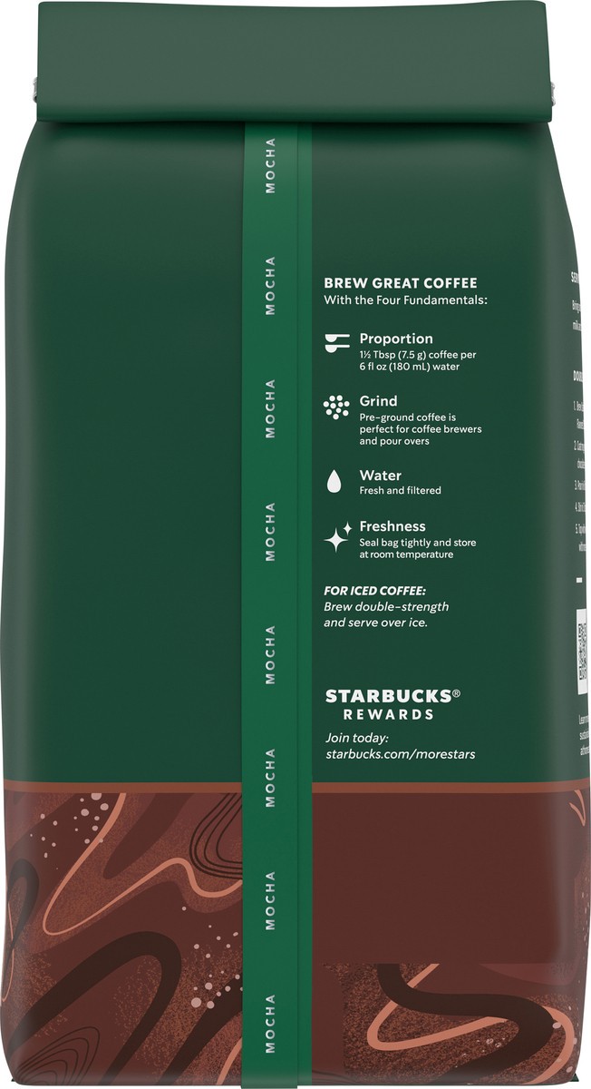 slide 8 of 10, Starbucks Ground Coffee, Mocha Flavored Coffee, Naturally Flavored, 100% Arabica, 1 bag (11 oz), 11 oz