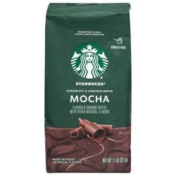 Starbucks Ground Coffee, Flavored Hot or Iced Coffee, Mocha, 11 oz 