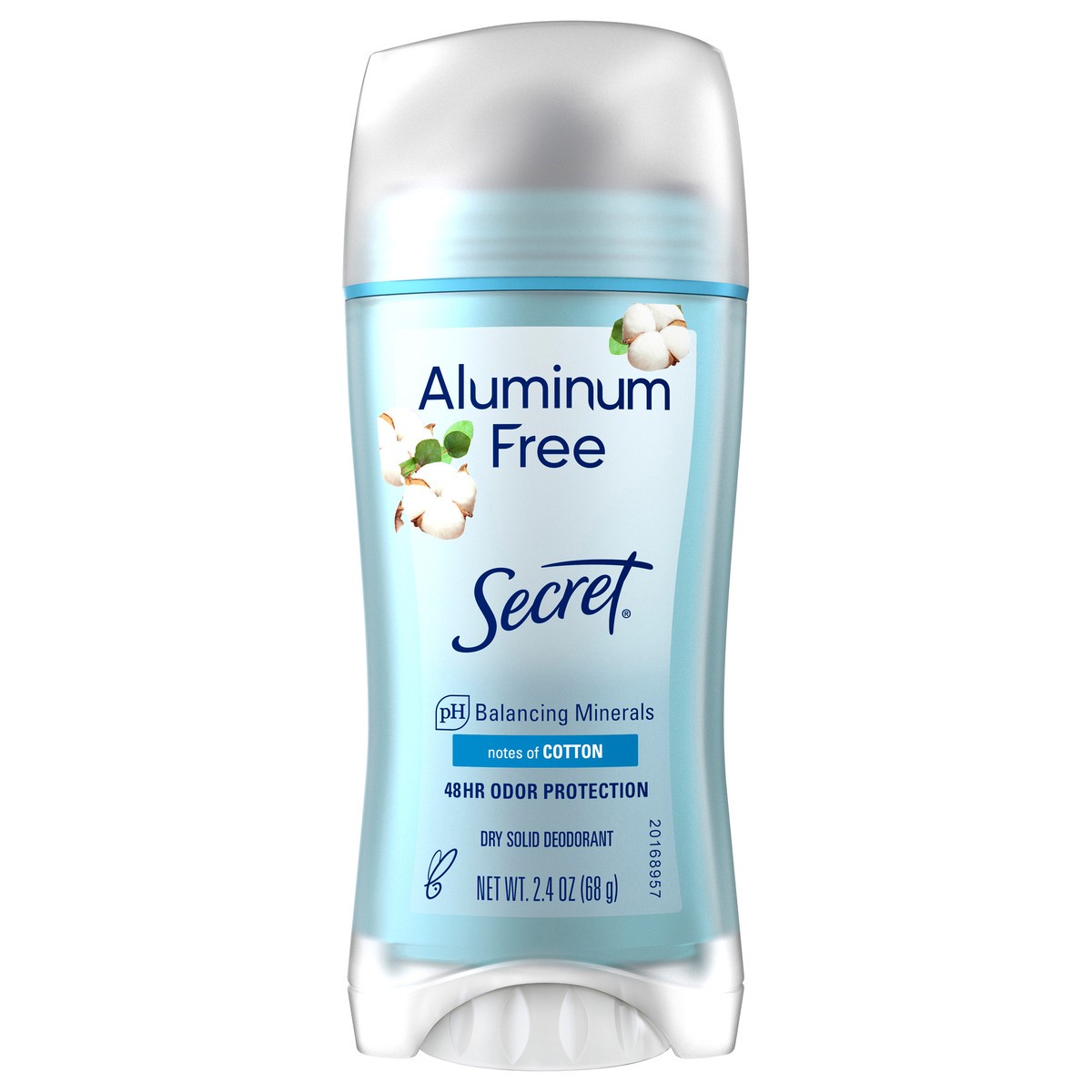 slide 1 of 3, Secret Aluminum Free Deodorant for Women, Cotton, 2.4 oz, 2.4 oz