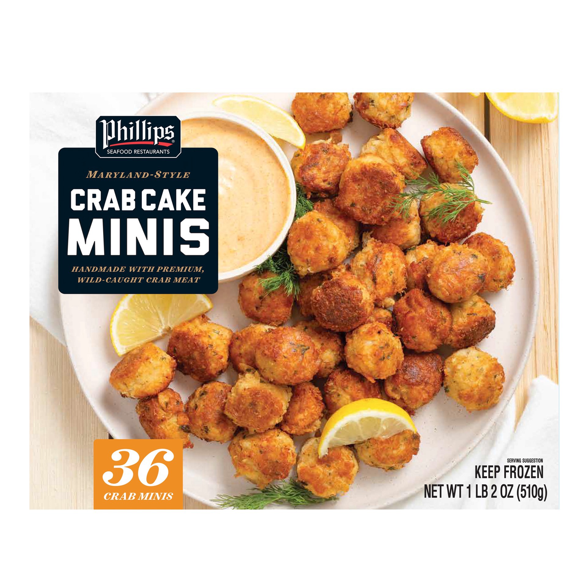 slide 1 of 2, Phillips Crab Cake Minis, 