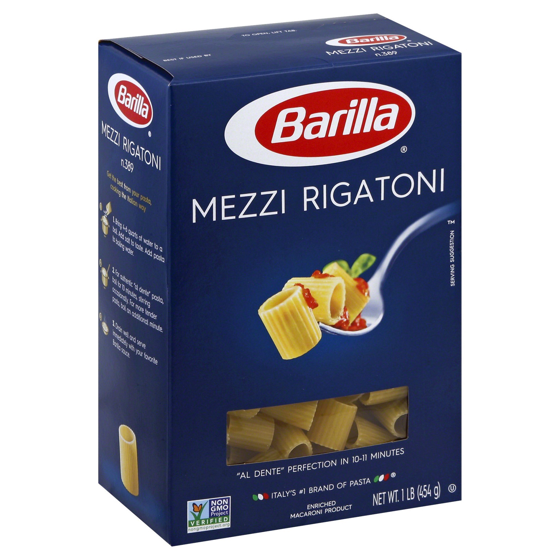 slide 1 of 14, Barilla Mezzi Rigatoni 1 lb, 16 oz