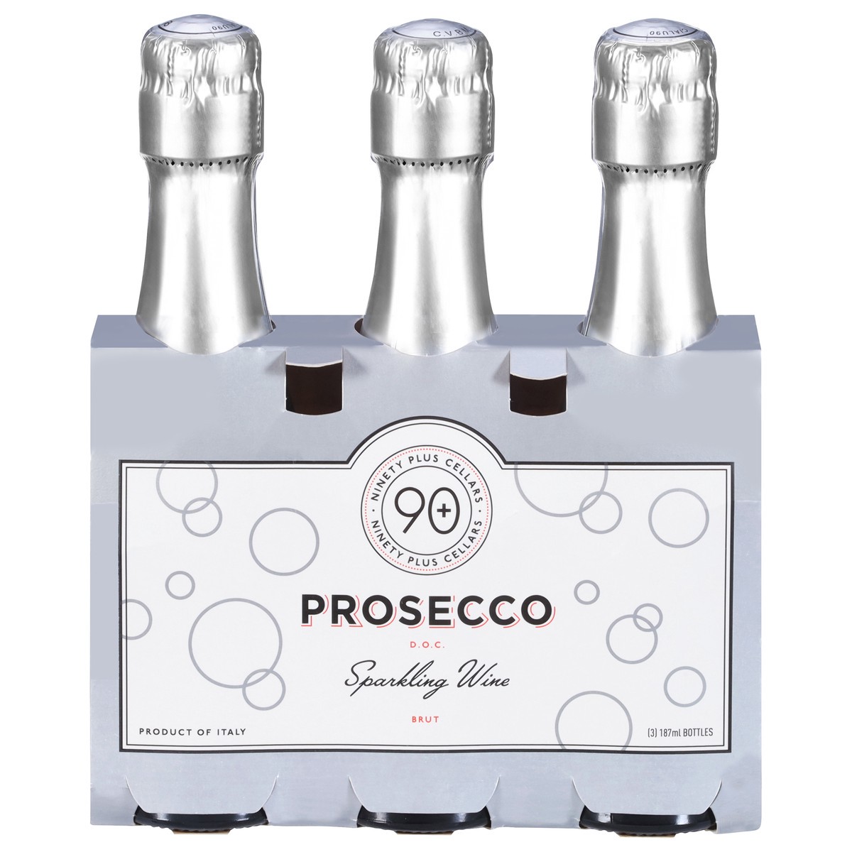 slide 1 of 9, 90+ Cellars D.O.C. Brut Lot 50 Prosecco 3 - 187 ml Bottles, 3 ct; 6.32 fl oz